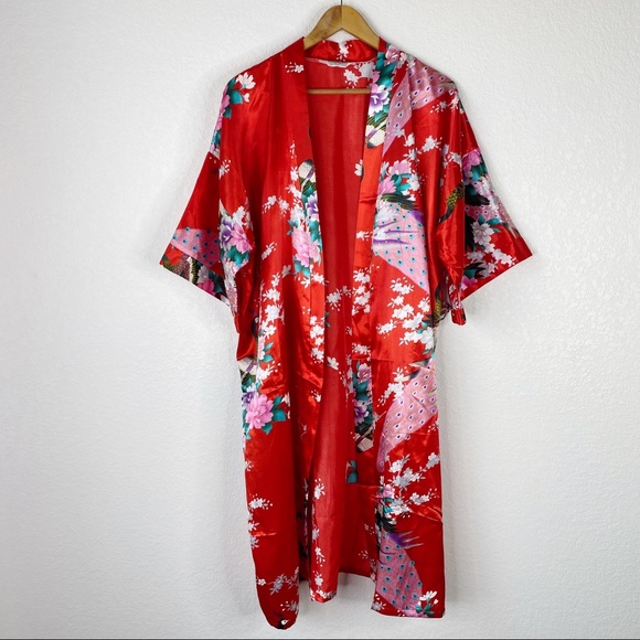 Singapore Silk Other - Singapore Silk Collection Red Bird Print Robe